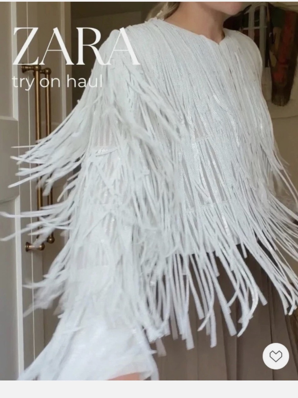 ZARA SEQUIN FRINGE JACKET - Picture 12 of 16